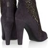 Diane Von Furstenberg Angel Cutoutpanel Suede Ankle Boots in Gray - Lyst