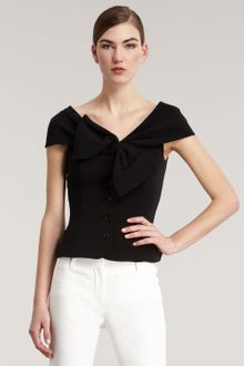 Dior Bow-front Cap-sleeve Jacket - Lyst