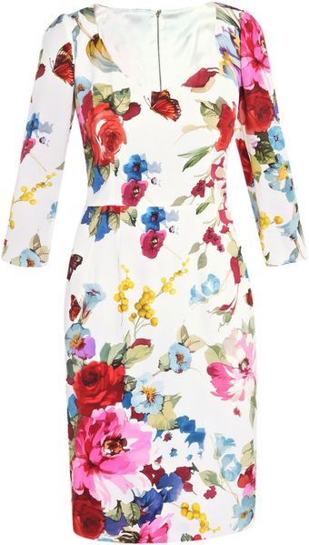  Silk Butterfly-print Dress 