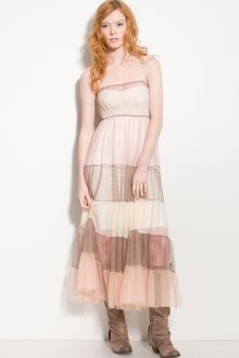 Free People Tiered Sheer Mesh Maxi Dress - Lyst
