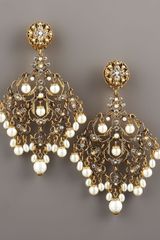 Jose & Maria Barrera Crystal and Pearl Earrings