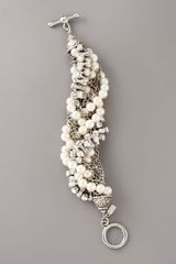 Kenneth Jay Lane Crystal & Simulated Pearl Bracelet