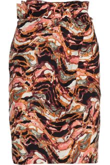 M Missoni Printed Silk Skirt - Lyst