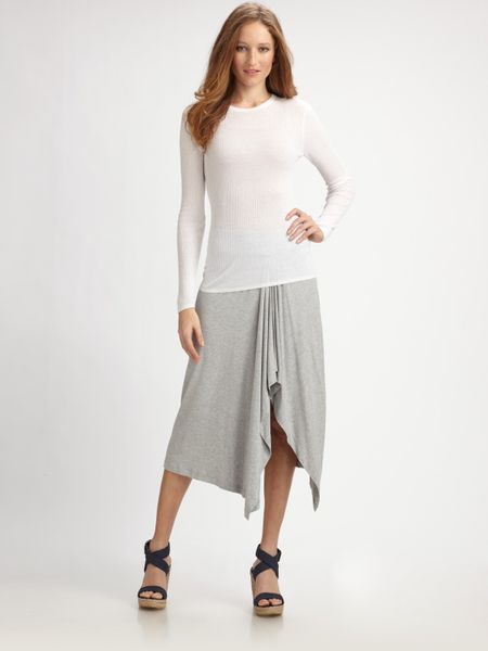 Michael By Michael Kors Hilow Skirt in Gray (pearl) - Lyst