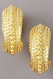 Oscar de la Renta Textured Hoop Earrings - Lyst