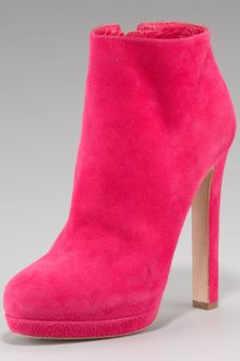 Alexander McQueen Suede Platform Ankle Boot - Lyst