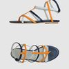 Balenciaga Flat Sandals in Orange - Lyst
