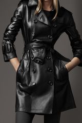 Burberry Leather Trench Coat