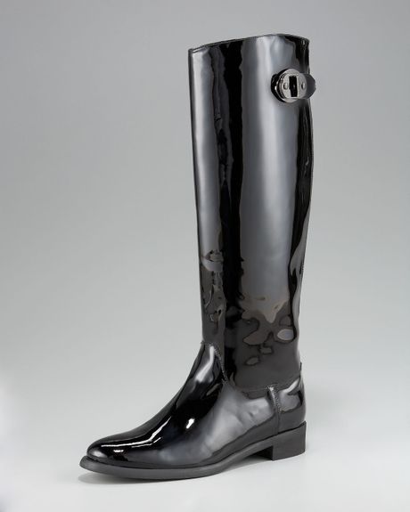 patent leather in rain