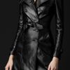 Burberry Prorsum Leather Trench Coat in Black - Lyst