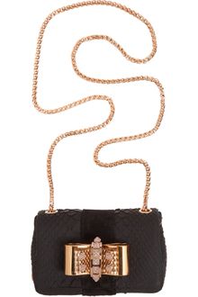 Christian Louboutin Python Mini Sweet Charity Bag - Lyst
