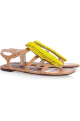Marni Paillette-embellished Leather Sandals
