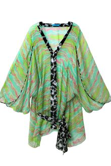 Matthew Williamson Escape Neon Stripe Silk Kaftan - Lyst