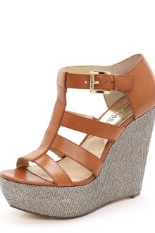 Michael by Michael Kors Faye Wedge Sandal - Lyst