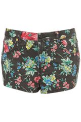 Moto Floral Printed Hotpant