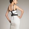Narciso Rodriguez Leatherdetail Sheath Dress in Black (ivory) - Lyst