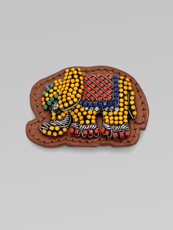 Vionnet Embellished Elephant Leather Pin - Lyst