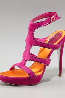 Rene Caovilla Crystal Cage Sandal - Lyst