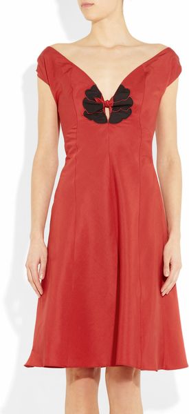 Yves Saint Laurent Cotton and Silk-Blend Dress - Lyst