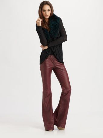 Alice + Olivia Cascade Cardigan with Fur Collar - Lyst