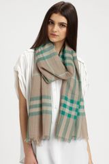 Burberry Giant Check Gauze Scarf