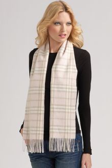 Burberry Icon Check Cashmere Scarf - Lyst