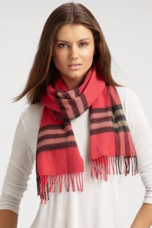 Burberry Cashmere Giant Check Scarf - Lyst