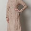 Burberry Prorsum Suede Trench Coat in Beige (nude) - Lyst