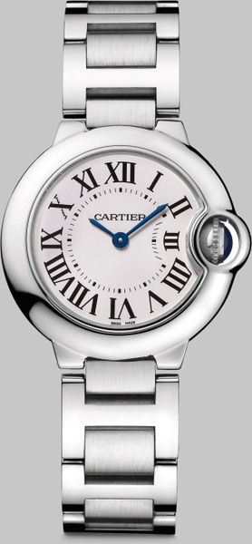 Cartier Ballon Bleu De Stainless Steel Watch On Bracelet Small in Silver - Lyst