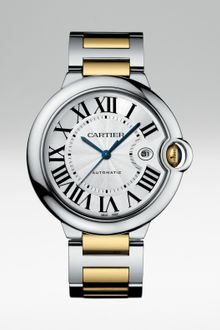 Cartier Ballon Bleu De Steel And Yellow Gold Watch On Bracelet Large - Lyst