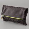 Clare Vivier Fold Over Clutch in Animal (brown)