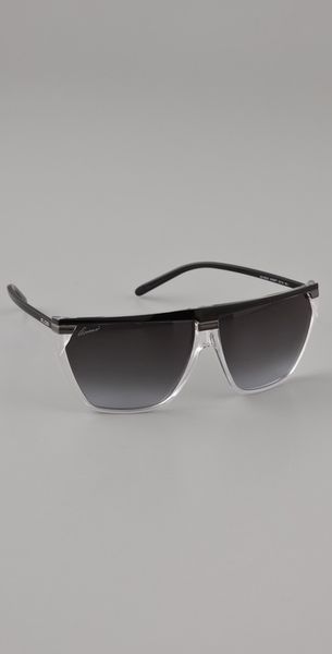 Gucci Oversized Aviator Sunglasses - Lyst
