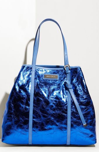  Sasha Crushed Metallic Tote 