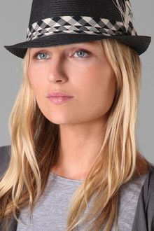Juicy Couture Straw Fedora - Lyst