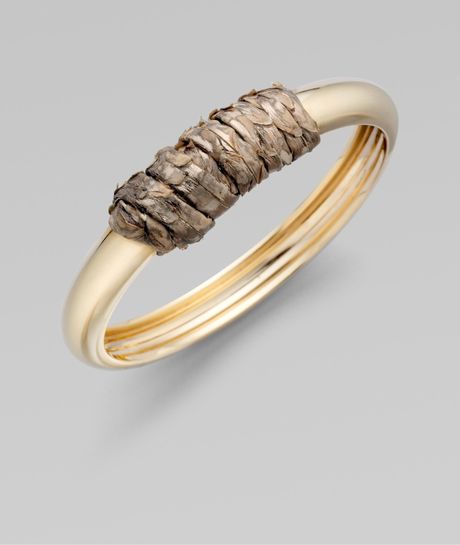 Kara By Kara Ross 14k Goldplated Skin Wrapped Cuff in Gold - Lyst