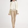 St. John Knit Wool Poncho in Beige (cream) - Lyst