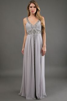 Sue Wong Beaded Grecian Gown - Lyst