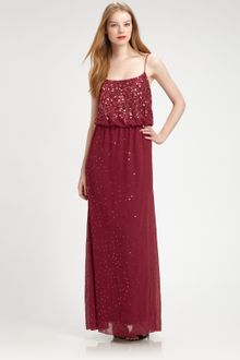 Aidan Mattox Sequined Gown - Lyst