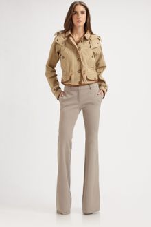 Burberry Prorsum Leather-trimmed Cotton Jacket - Lyst