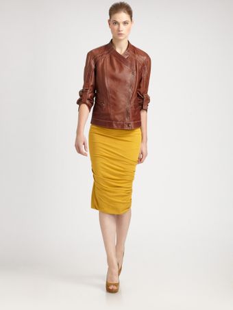 Donna Karan New York Leather Jacket - Lyst