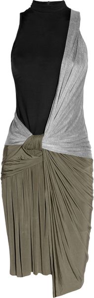 Alexander Wang Knotted Draped-jersey Dress - Lyst