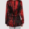 Balmain Long Sleeve Blouse in Red - Lyst