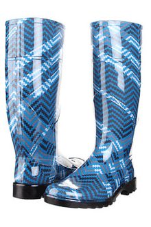 Burberry Herringbone Check Rain Boot - Lyst