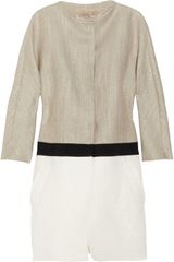 Giambattista Valli Color-blocked Woven Coat
