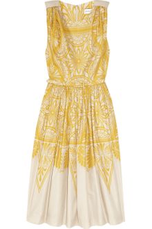 Jonathan Saunders Renton Printed Cotton and Silk-blend Dress - Lyst