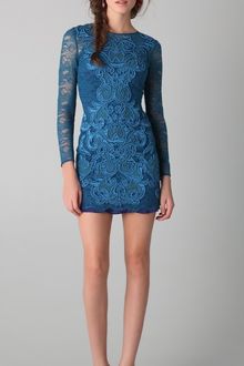 Matthew Williamson Long Sleeve Lace Dress - Lyst