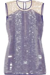 Reed Krakoff Paillette-embellished Silk Top