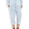 The Row Seedun Striped Cotton Cropped Pants in White - Lyst