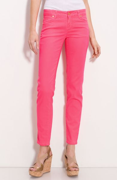 Versus Stretch Gabardine Jeans in Pink (fluor pink) - Lyst