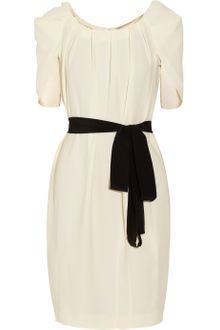 Vionnet Belted Pleated Crepe Dress - Lyst